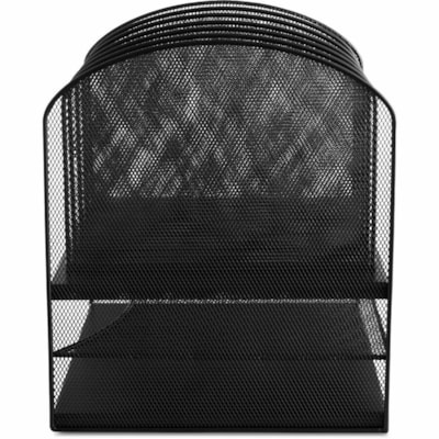 Safco - Organisateur de bureau Onyx 2 horizontal/6 vertical - 8 Compartiment(s) - hauteur de 13 po (330,20 mm) x largeur de 13,3 po (336,55 mm) x profondeur de 11,5 po (292,10 mm) - Bureau - Noir - Acier - 1 chaque  