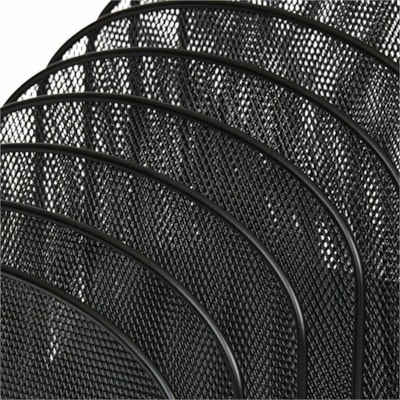 Safco Onyx Wire Mesh Desktop Organizer - 8 Compartment(s) - Compartment Size : 1" (25.40 mm) - 14" (355.60 mm) Height x 11.8" (298.45 mm) Width x 10.8" (273.05 mm) Depth - Desktop - Powder Coated - Black - Steel - 1 Each 8 TIERED SECTIONS EACH 1" WIDE 11 3/4"W X 10 3/4"D X 14"H