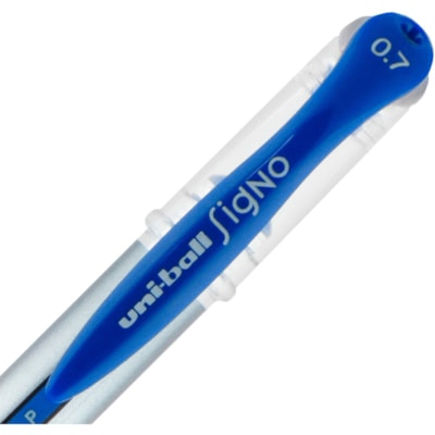 uniball(tm) Gel Grip Pens - 0.7 mm (0.03") Medium Pen Point - Blue Ink - Gel-based - 1 Dozen MED. NON-REFILLABLE SANFORD