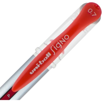 uniball(tm) Gel Grip Pens - 0.7 mm (0.03") Medium Pen Point - Red Ink - Gel-based - 1 Dozen .7 M RED 