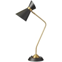 Dainolite 60W Table Lamp, Matte Black/Vintage Bronze