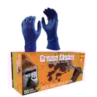 Gants en caoutchouc naturel jetables Grease Monkey, 15 mils, bleu, moyen, boîte de 50