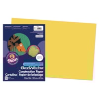 Pacon SunWorks Heavyweight Construction Paper, Yellow, 12" x 18", 50/PK