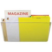 Storex Unbreakable Snap And Stack Wall File Pocket, Clear, Legal Size