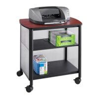 Safco Impromptu Machine Stand, Black with Cherry Top