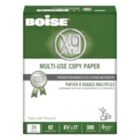 Papier à usages multiples X-9 Boise, format lettre (8-1/2 po x 11 po), 24 lb, blanc, emb. de 500 feuilles