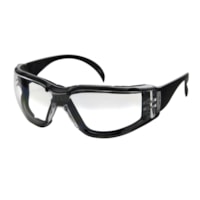 Dentec CeeTec Safety Glasses with Foam Carrier, Black Frame/Clear Lens