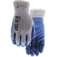 Gants en latex de caoutchouc Blue Chip Watson Gloves, grand, bleu, 6 paires par paquet