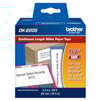Brother White Paper Labels
