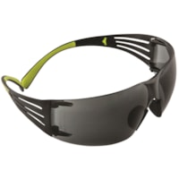3M SecureFit Protective Eyewear 400 Series, Grey Anti-Scratch and Anti-Fog Lens, Frameless with Black Temple and Yellow 