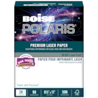 Papier laser de qualite superieure Boise POLARIS®, format lettre (8-1/2 po x 11 po), 28 lb, blanc, emb de 500 feuilles