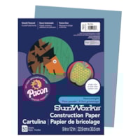 Pacon SunWorks Heavyweight Construction Paper, Light Blue, 9" x 12", 50/PK