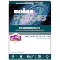Papier laser de qualite superieure Boise POLARIS®, format lettre (8-1/2 po x 11 po), 24 lb, blanc, emb de 500 feuilles