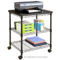 Safco Wire Mobile Cart/Machine Stand, Black