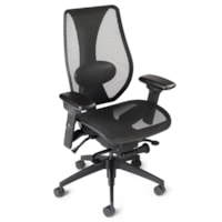 ergoCentric tCentric Hybrid Synchro Glide Ergonomic Office Chair, Black Mesh Seat/Back 