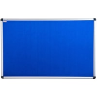 Babillard en tissu avec cadre en aluminium Viztex, bleu, 48 po x 36 po