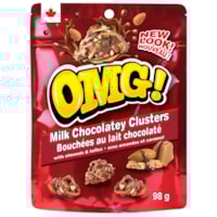 Bouchées au chocolat au lait OMG!, sachets de 98 g, caisse de 12