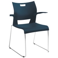 Global Duet Stacking Armchair, Ink Blue