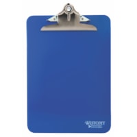 Westcott Antimicrobial Plastic Clipboard, Blue, Letter Size