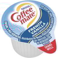 Nestlé Coffee-Mate Liquid Single-Serve Coffee Whitener, French Vanilla, 11 mL, 180/CT