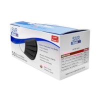 Globe Commercial Products 3-Ply Face Masks, ASTM Level 3 Certified, Black, Box of 50