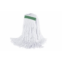 Globe Commercial Products Rayex® Premium Synthetic Rayon Mop with Cut End and Narrow Band, 32 oz, White, Bagged