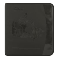 Reliure à glissière à anneaux ronds Hilroy 1-1/2 po, gris/noir
