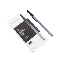 Grand & Toy Premium Ballpoint Stick Pens, Black, Fine, 12 Each/BX