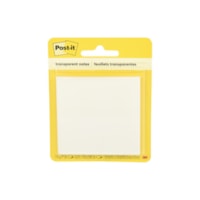 Feuillets transparents Post-it, 2-7/8 po x 2-7/8 po, bloc de 36 feuilles