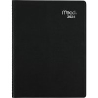 Mead Contempo Weekly/Monthly Appointment Book, Black, 10-7/8" x 8-1/4", Bilingual