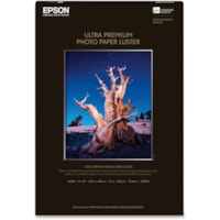 Epson - Papier photo ultra haute qualité - Lustré - 97 Luminosité - 97% Opacité - Super B - 13 po (330,20 mm) x 19 po (482,60 mm) - 64 lb (29029,91 g) Poids de Base - Lustre - 50 / emballage
