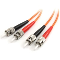 StarTech.com 1m Fiber Optic Cable - Multimode Duplex 62.5/125 - LSZH - ST/ST - OM1 - ST to ST Fiber Patch Cable - Connect fiber network devices for high-speed transfers with LSZH rated cable - 1m ST Fiber Optic Cable - 1 m ST to ST Fiber Patch Cable - 1 meter ST Fiber Cable - Multimode Duplex 62.5/1