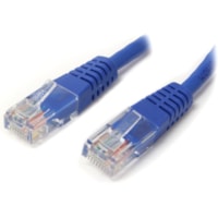 StarTech.com 10ft Blue Molded Cat5e UTP Patch Cable - Make Fast Ethernet network connections using this high quality Cat5e Cable, with Power-over-Ethernet capability - 10ft Cat5e Patch Cable - 10 ft Cat 5e Patch Cable - 10' Cat5e Patch Cord - 10ft Molded Patch Cable - 10' Cat 5 RJ45 Patch Cable - Bl