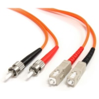 StarTech.com 1m Fiber Optic Cable - Multimode Duplex 62.5/125 - LSZH - ST /SC - OM1 - ST to SC Fiber Patch Cable - Connect fiber network devices for high-speed transfers with LSZH rated cable - 1m ST/SC Fiber Optic Cable - 1 m ST to SC Fiber Patch Cable - 1 meter ST to SC Fiber Cable - Multimode Dup