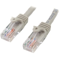 StarTech.com 15 ft Gray Snagless Cat5e UTP Patch Cable - Make Fast Ethernet network connections using this high quality Cat5e Cable, with Power-over-Ethernet capability - 15ft Cat5e Patch Cable - 15ft cat 5e patch cable - 15ft Cat5e Patch Cord - 15ft RJ45 Patch Cable - 15ft Snagless Patch Cable