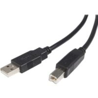 StarTech.com High Speed Certified USB 2.0 - USB cable - 4 pin USB Type A (M) - 4 pin USB Type B (M) - 3 m ( USB / Hi-Speed USB ) - Type A Male - Type B Male - 10ft - Black