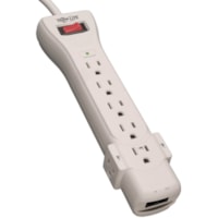 Tripp Lite Surge Protector Power Strip 120V 7 Outlet RJ11 6' Cord 1080 Joules - 7 x NEMA 5-15R - 1800 VA - 1080 J - 120 V AC Input - 120 V AC Output - 7 x NEMA 5-15R - 1.80 kVA - 1080 J - 120 V AC Input - 120 V AC Output - Phone - 6 ft (1.83 m)