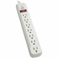 Tripp Lite series Protect It! STRIKER 7-Outlet Surge Suppressor - Gray - NEMA 5-15P - 7 x NEMA 5-15R - 1.80 kVA - 1080 J - 120 V AC Input - 120 V AC Output - 6 ft (1.83 m)