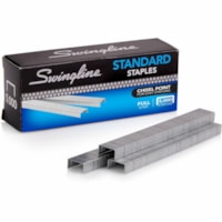 Swingline - Agrafes standards - Standard - 1/4 po (6,35 mm) Patte - pour Papier - Arêtes acérées - Argenté - 210 Par Bande - 5000 / boîte