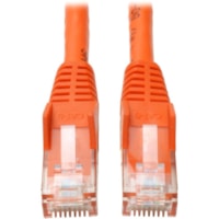 Tripp Lite series - Câble réseau N201-025-OR - 25 pi (7,62 m) Catégorie 6 Câble réseau pour Périphérique réseau - 10 Gbit/s - Câble de Raccordement - Doré Contact plaqué - CM - 24 AWG - Orange