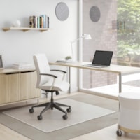 Deflecto - Tapis rotège-sol SuperMat - Sol moquetté - longueur de tapis 60 po (1524 mm) x largeur de tapis 46 po (1168,40 mm) - Vinyle - clair - 1 chaque