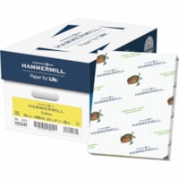 Hammermill Colors Recycled Copy Paper - Canary - Letter - 8 1/2" (215.90 mm) x 11" (279.40 mm) - 20 lb (9071.85 g) Basis Weight - Smooth - Sustainable Forestry Initiative (SFI) - Acid-free, Archival-safe, Jam-free - Canary - 500 / Ream