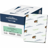 Papier copie et multi-usage Paper for Copy Laser, Jet d'encre - Vert - Recyclé - 30% Contenu recyclé Hammermill - format format lettre - 8 1/2 po (215,90 mm) x 11 po (279,40 mm) - 20 lb (9071,85 g) Poids de Base - Lisse - Sustainable Forestry Initiative (SFI) - Sans acide, Adapt&eacute