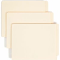 Smead Straight Tab Cut Letter Recycled Fastener Folder - 8 1/2" (215.90 mm) x 11" (279.40 mm) - 3/4" (19.05 mm) Expansion - 1 x 2B Fastener(s) - 2" (50.80 mm) for Folder - End Tab Location - 11 pt. (3.87 mm) - 2 Plys - Manila - Reinforced Tab, Embossed - 10% Recycled - 50 / Box