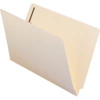 Smead Straight Tab Cut Legal Recycled Fastener Folder - 8 1/2" (215.90 mm) x 14" (355.60 mm) - 3/4" (19.05 mm) Expansion - 1 x 2B Fastener(s) - 2" (50.80 mm) for Folder - End Tab Location - 11 pt. (3.87 mm) - 2 Plys - Manila - Reinforced Tab, Embossed - 10% Recycled - 50 / Box