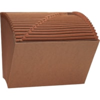 Smead Letter Recycled Expanding File - 8 1/2" (215.90 mm) x 11" (279.40 mm) - 7/8" (22.10 mm) Expansion - 21 Pocket(s) - Redrope - Tear Resistant Gusset - 30% Recycled - 1 Each