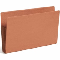 Smead TUFF Straight Tab Cut Legal Recycled File Pocket - 8 1/2" (215.90 mm) x 14" (355.60 mm) - 5 1/4" (133.35 mm) Expansion - 2 Plys - Redrope - Rip Resistant, Tear Resistant, Reinforced Tab, Heavyweight Cover - 30% Recycled - 10 / Box