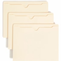 Smead Straight Tab Cut Letter Recycled File Jacket - 8 1/2" (215.90 mm) x 11" (279.40 mm) - 11 pt. (3.87 mm) - 2 Plys - Manila - Reinforced, Slip Resistant - 10% Recycled - 100 / Box