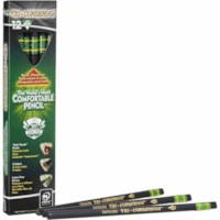 Ticonderoga Tri-Conderoga Wood-Cased Pencils with Sharpener - 2HB - Black Barrel - 12 / Box