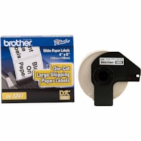 Brother QL Printer DK1241 Large Shipping Labels - 4" (101.60 mm) Width x 6" (152.40 mm) Length - Direct Thermal, Direct Thermal - White - 200 Total Label(s) - 200 / Roll